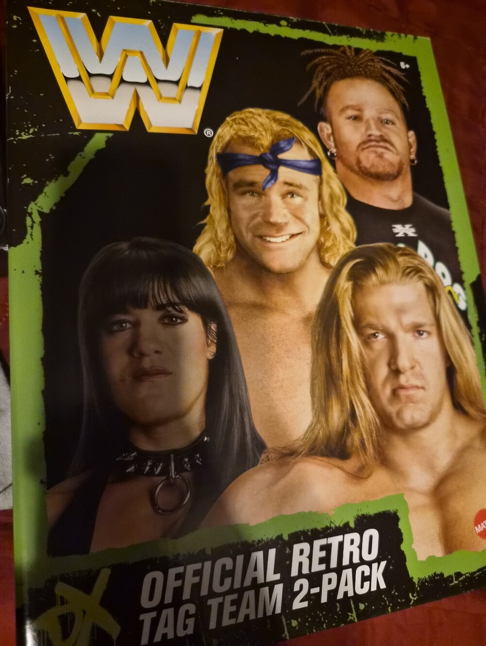 WWE Official Retro Tag Team 2-Pack Black and White Packaging